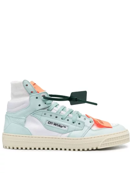 Sneakerși Off-white cu șireturi din dantelă