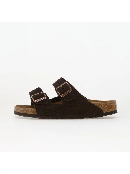 Birkenstock Велурени чехли Arizona кафяво