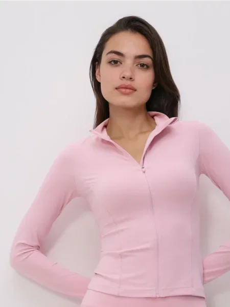 Reserved Hanorac cu roz-pastel roz
