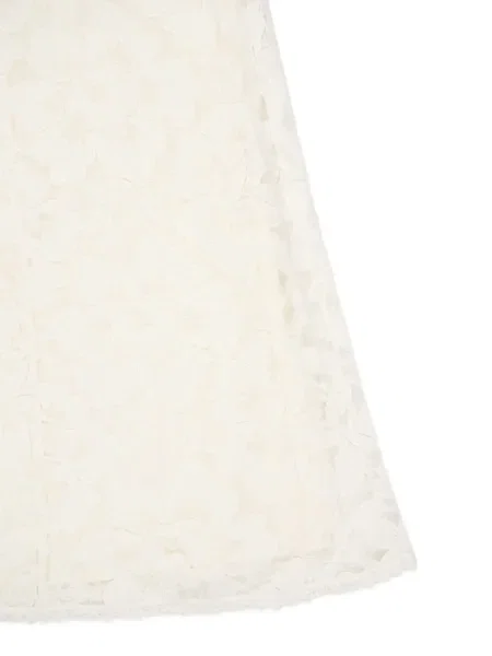 Pantaloni culottes Zimmermann din dantelă alb