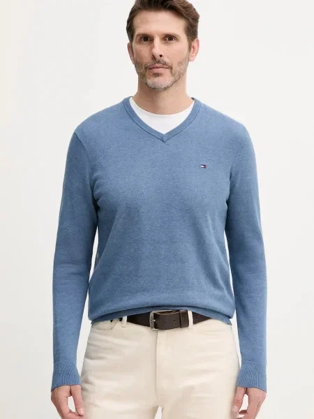 Пуловер Tommy Hilfiger синьо