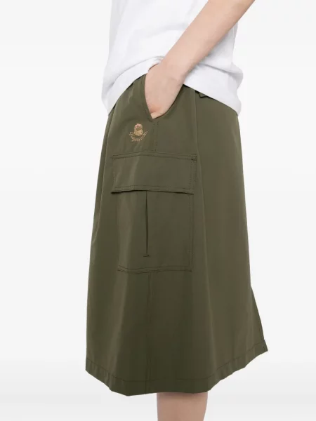 Fustă Fingercroxx cu broderie verde