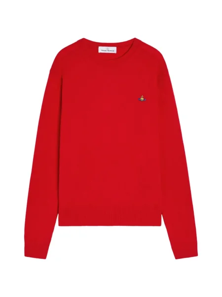 Pulover Vivienne Westwood cu broderie roșu