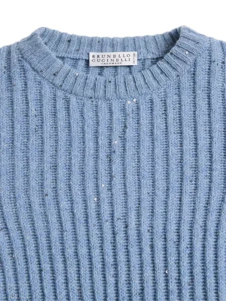 Sweter dziecięcy Brunello Cucinelli niebieski