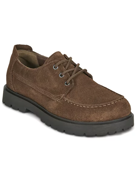 Pantofi Birkenstock din dantelă cu șireturi maro