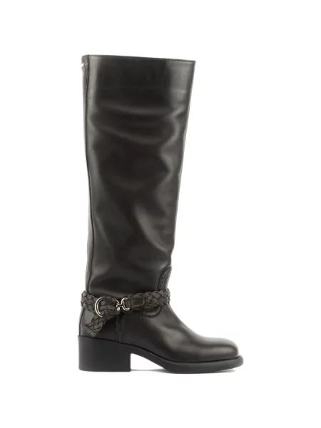 Botine Nubikk țesuți cu bretele negru