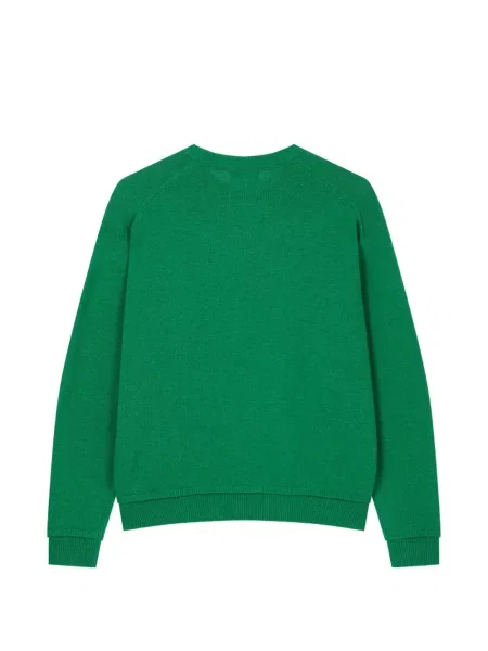 Pulover Tomboy cu decolteu rotund verde