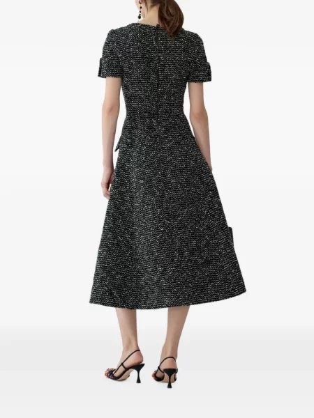 Rochie midi Carolina Herrera din tweed negru