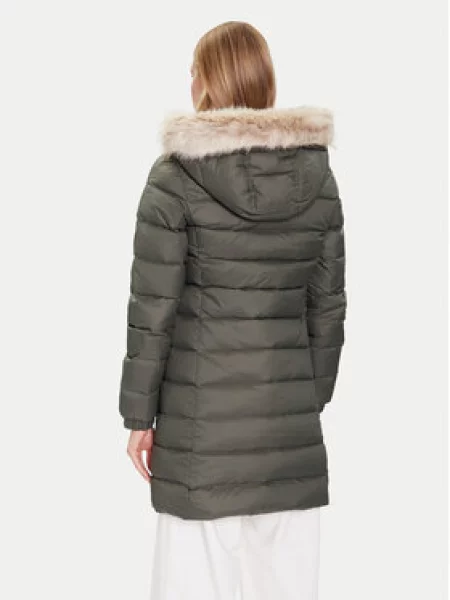 Tommy Jeans Pūkinė striukė Essential žalia