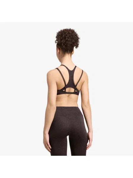 Σουτιέν adidas Optime Workout Snake Strappy Light Support Bra Aurora Coffee/ Black M μαύρο