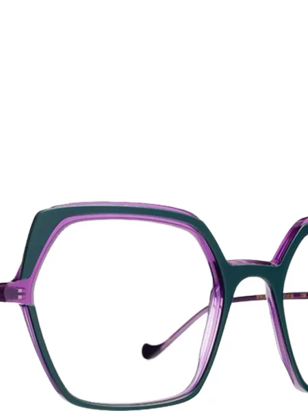 Ochelari de soare Caroline Abram cu imprimeu geometric verde