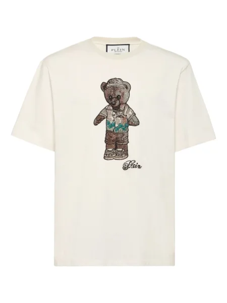 Tricou Philipp Plein teddy alb