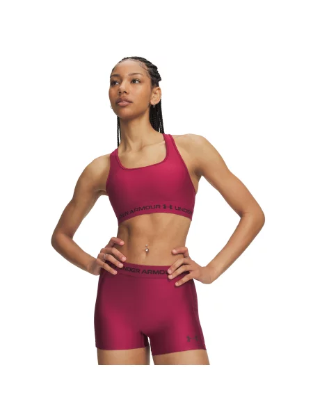 Under Armour Damen Sport BH Crossback Mid Bra czerwony
