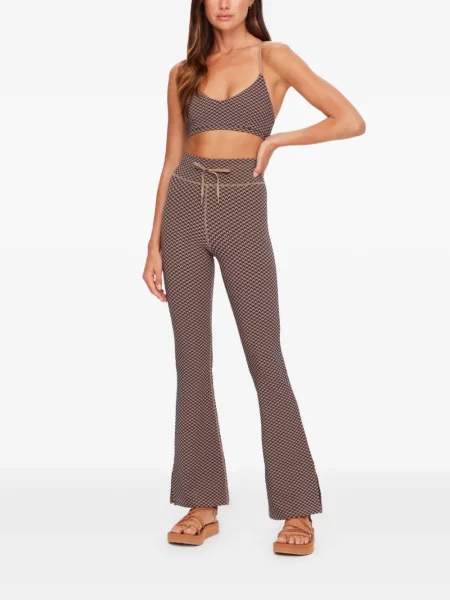 Pantaloni The Upside cu model pepito alergare maro