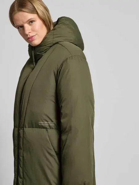 Płaszcz pikowany z dwustronnym zamkiem błyskawicznym model ‘LOLLY’ Jjxx khaki