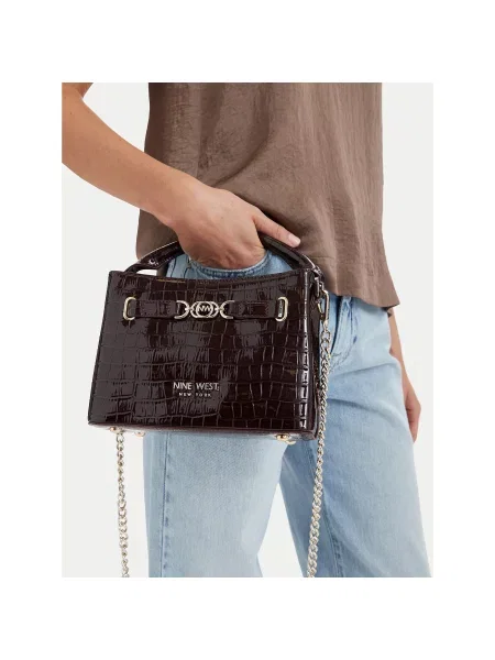 Nine West Τσάντα EO-CITY CROCO καφέ