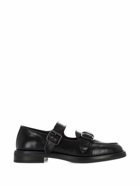Pantofi cu toc Bruno Premi din piele cu cataramă negru