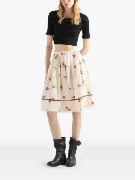 Decupat tricou Prada negru