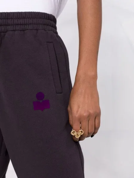 Spodnie Isabel Marant Etoile do biegania z autografem szare