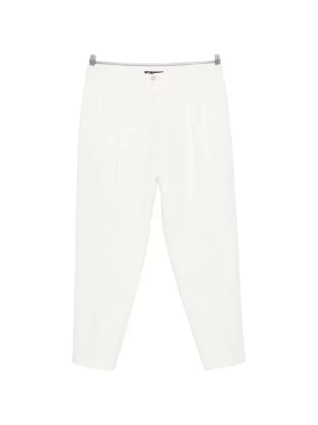 Pantaloni Briglia 1949 plisate alb