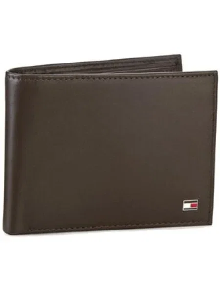 Tommy Hilfiger Portofel Mare pentru Bărbați Eton Cc Flap And Coin Pocket maro