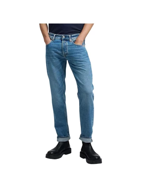 Traperice ravnih nogavica Replay crna