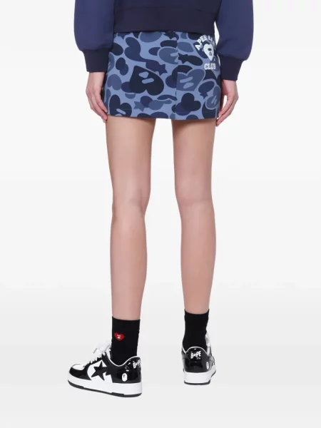 Камуфлажна мини пола Apee™ By *a Bathing Ape® с принт синьо