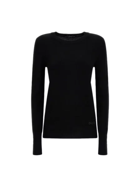 Lniane jeansy Guess czarne