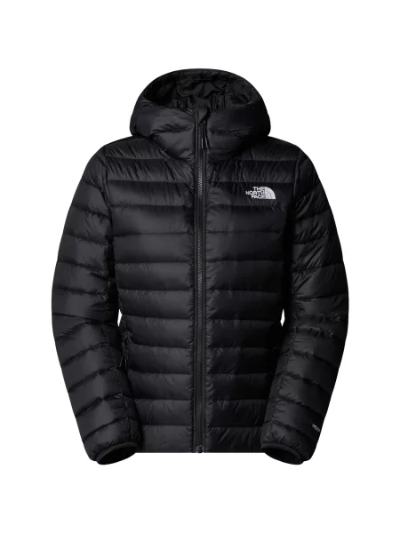Péřová bunda The North Face s kapucí černá
