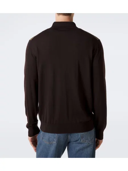 Cardigan Lardini de lână cu model pepito maro