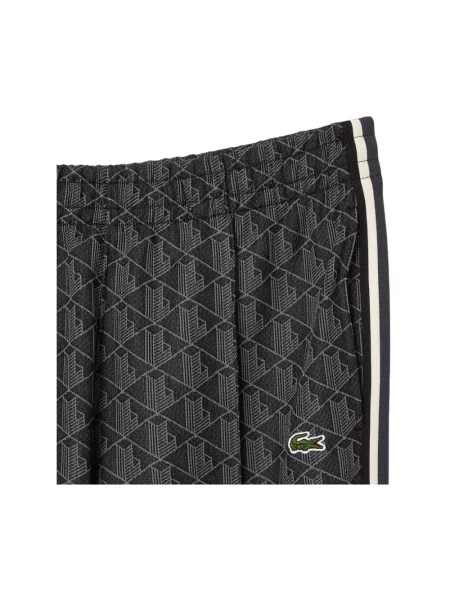 Spodnie Lacoste Paris Monogram szare S czarne