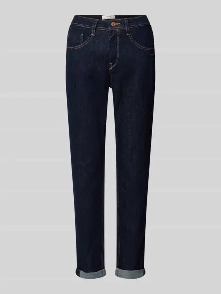 Jeansy o kroju slim fit z zakończeniem z podwinięciem Gang granatowe