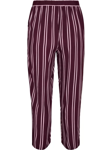 Zizzi Pantaloni de pijama roz / vin roșu