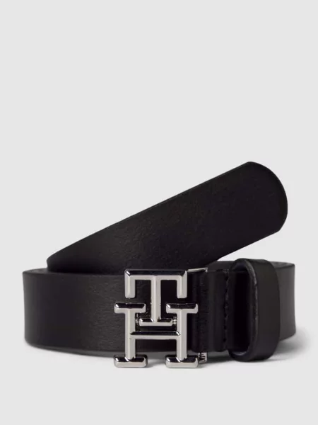 Pasek z zapięciem zaciskowym Tommy Hilfiger czarny