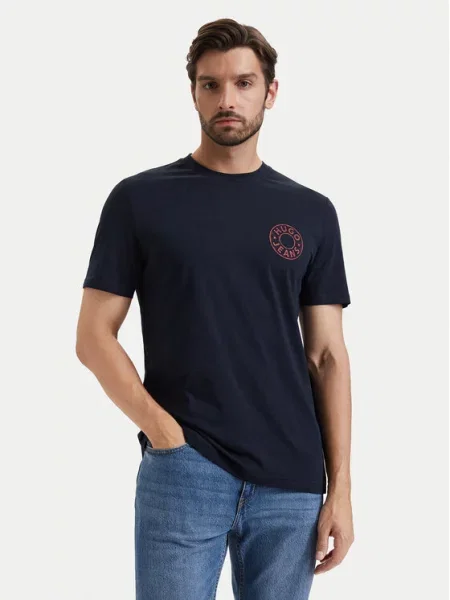 HUGO T-Shirt Nemodo granatowy