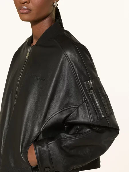 Bombers Original Kožená Bunda Merrin černá