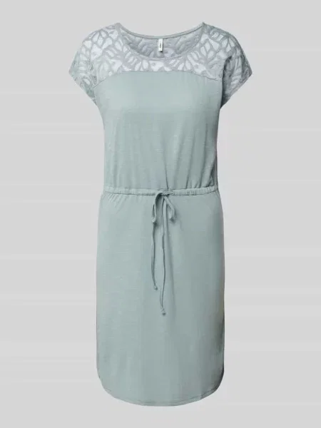 Sukienka taliowana o długości do kolan z koronką model ‘SINDY LIFE’ Only