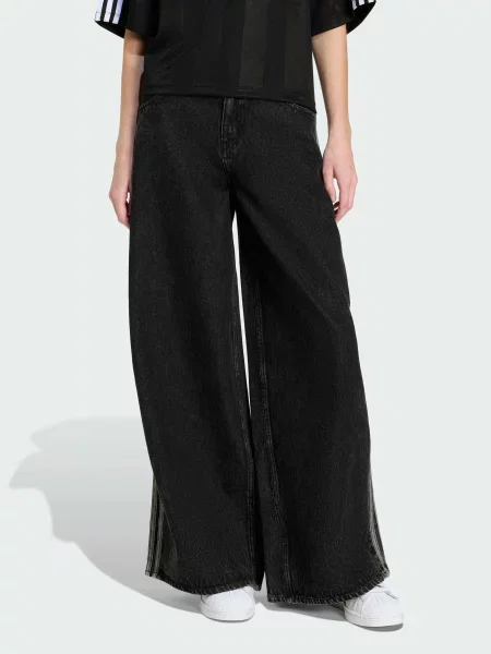 Широкі джинси adidas Adicolor чорний