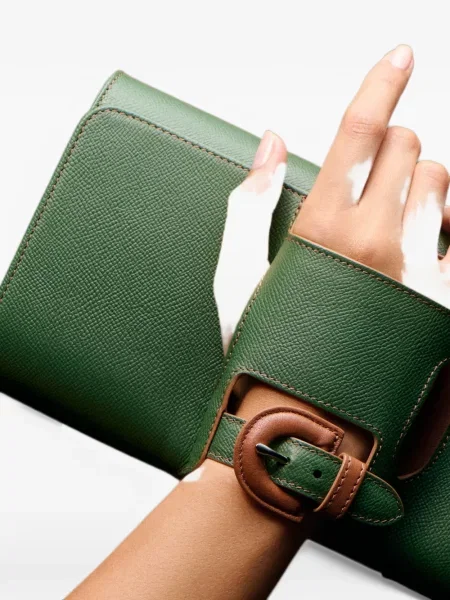 Clutch Perrin Paris καφέ