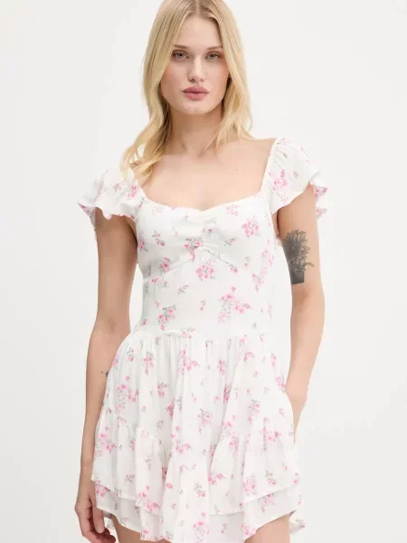 Šaty Hollister Co. mini bílá