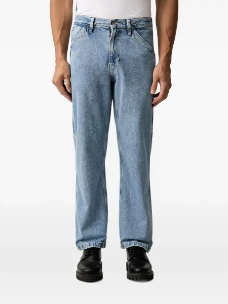 Pantaloni scurți din denim Levi's® din dantelă zdrențuiți cu talie înaltă albastru