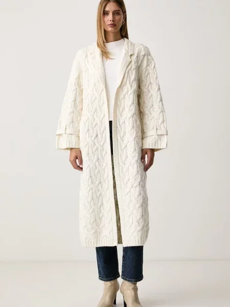 Fracomina cardigan pentru femei cu amestec de lână bej