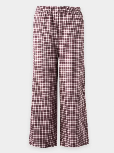 HOLLISTER Pantaloni de pijama roșu bordeaux alb