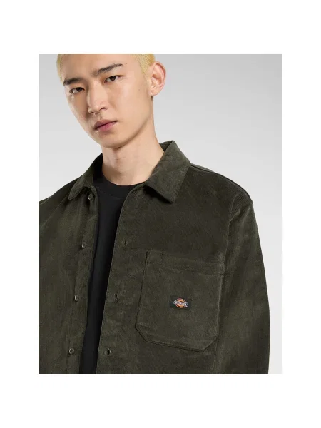 Cămașă Dickies de catifea cord verde