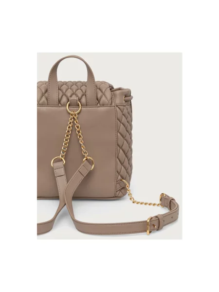 Love Moschino plecak z imitacji skóry beżowy