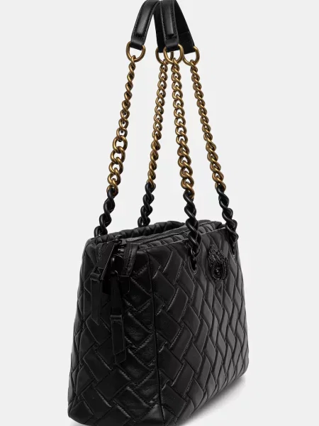 Kurt Geiger London Kožená kabelka Kurt Geiger London KENSINGTON čierna