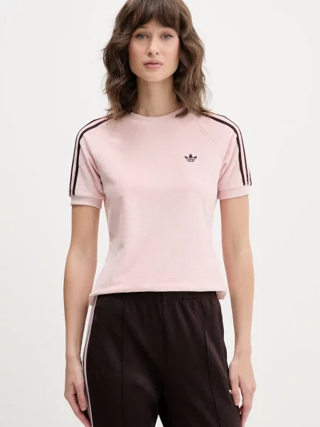 Adidas Originals tričko dámske s bavlnou ružová