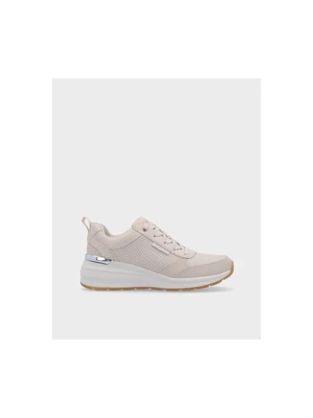 Bodkované tenisky Skechers béžová