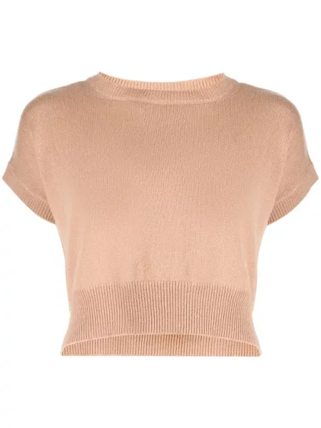 Cropp pulover Teddy Cashmere fără mâneci din cașmir maro