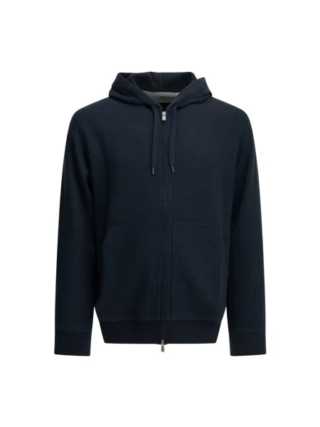 Bluza rozpinana Brunello Cucinelli niebieska
